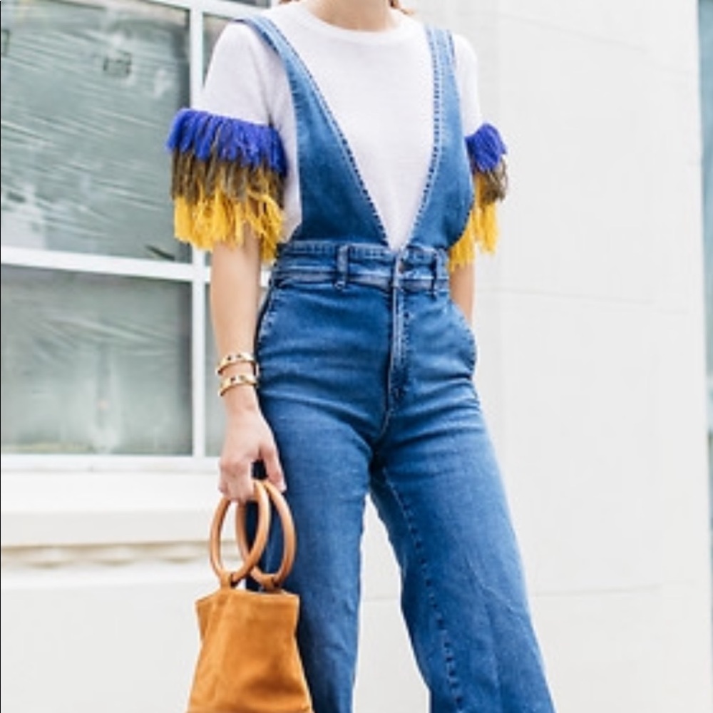 •Free People A-Line Denim Overalls 🛍🛍